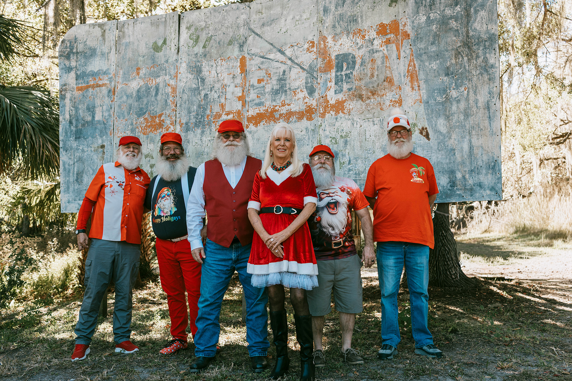 Santa Claus meeting out in the swamp - photo by Joshua Jacobs
